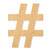 Hash Tag Wood Cutout - Unfinished Baltic Birch Craft Shape