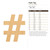 Hash Tag Wood Cutout for Crafts, Unfinished Baltic Birch Craft Shape