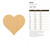 Heart 1 Wood Cutout Craft Blank, Unfinished Baltic Birch DIY Shape for Crafts and Decor