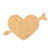 Heart With Arrow Wood Cutout - Unfinished Baltic Birch Craft Shape