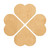 Heartleafclover Wood Cutout Craft Blank, Unfinished Baltic Birch DIY Shape for Crafts and Decor