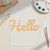 Hello 2 Wood Cutout Craft Blank, Unfinished Baltic Birch DIY Shape for Crafts and Decor