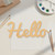 Hello 2 Wood Cutout - Unfinished Baltic Birch Craft Shape