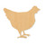 Hen1Outline Wood Cutout - Unfinished Baltic Birch Craft Shape