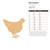 Hen1Outline Wood Cutout - Unfinished Baltic Birch Craft Shape