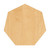 Heptagon Wood Cutout Craft Blank, Unfinished Baltic Birch DIY Shape for Crafts and Decor