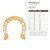 Horseshoe 3 Wood Cutout - Unfinished Baltic Birch Craft Shape
