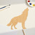 Howling Wolf Wood Cutout for Crafts, Unfinished Baltic Birch Craft Shape