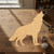Howling Wolf Wood Cutout for Crafts, Unfinished Baltic Birch Craft Shape