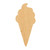 Ice Cream Cone Wood Cutout for Crafts, Unfinished Baltic Birch Craft Shape