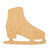 Ice Skate 2 Wood Cutout - Unfinished Baltic Birch Craft Shape