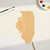 Illinois Wood Cutout for Crafts, Unfinished Baltic Birch Craft Shape