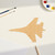 Jet Fighter 2 Wood Cutout for Crafts, Unfinished Baltic Birch Craft Shape