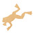 Jumping Frog Wood Cutout for Crafts, Unfinished Baltic Birch Craft Shape