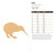 Kiwi Wood Cutout for Crafts, Unfinished Baltic Birch Craft Shape