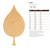 Leaf Wood Cutout Craft Blank, Unfinished Baltic Birch DIY Shape for Crafts and Decor