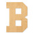 Letter B Wood Cutout - Unfinished Baltic Birch Craft Shape