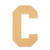 Letter C Wood Cutout - Unfinished Baltic Birch Craft Shape