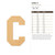 Letter C Wood Cutout - Unfinished Baltic Birch Craft Shape