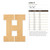 Letter H Wood Cutout - Unfinished Baltic Birch Craft Shape