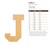 Letter J Wood Cutout - Unfinished Baltic Birch Craft Shape