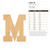 Letter M Wood Cutout - Unfinished Baltic Birch Craft Shape