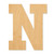 Letter N Wood Cutout - Unfinished Baltic Birch Craft Shape