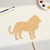 Unfinished Lion 3 Wood Cutout - Unfinished Baltic Birch Craft Shape