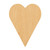 Long Heart Wood Cutout for Crafts, Unfinished Baltic Birch Craft Shape