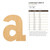 Lowercase Letter A Wood Cutout for Crafts, Unfinished Baltic Birch Craft Shape
