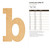 Unfinished Lowercase Letter B Wood Cutout for Door Hangers, Seasonal Decor and Paint Parties, Baltic Birch Craft Blank