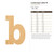 Lowercase Letter B Wood Cutout for Crafts, Unfinished Baltic Birch Craft Shape