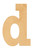 Unfinished Lowercase Letter D Wood Cutout for Door Hangers, Seasonal Decor and Paint Parties, Baltic Birch Craft Blank
