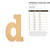 Unfinished Lowercase Letter D Wood Cutout - Unfinished Baltic Birch Craft Shape