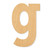 Unfinished Lowercase Letter G Wood Cutout - Unfinished Baltic Birch Craft Shape