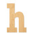 Unfinished Lowercase Letter H Wood Cutout - Unfinished Baltic Birch Craft Shape