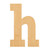 Lowercase Letter H Wood Cutout for Crafts, Unfinished Baltic Birch Craft Shape