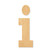 Unfinished Lowercase Letter I Wood Cutout - Unfinished Baltic Birch Craft Shape
