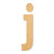 Unfinished Lowercase Letter J Wood Cutout - Unfinished Baltic Birch Craft Shape