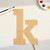 Unfinished Lowercase Letter K Wood Cutout - Unfinished Baltic Birch Craft Shape