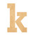 Lowercase Letter K Wood Cutout for Crafts, Unfinished Baltic Birch Craft Shape