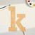 Lowercase Letter K Wood Cutout for Crafts, Unfinished Baltic Birch Craft Shape