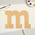 Lowercase Letter M Wood Cutout for Crafts, Unfinished Baltic Birch Craft Shape