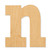 Unfinished Lowercase Letter N Wood Cutout - Unfinished Baltic Birch Craft Shape