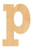 Unfinished Lowercase Letter P Wood Cutout for Door Hangers, Seasonal Decor and Paint Parties, Baltic Birch Craft Blank