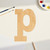 Unfinished Lowercase Letter P Wood Cutout for Door Hangers, Seasonal Decor and Paint Parties, Baltic Birch Craft Blank