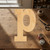 Unfinished Lowercase Letter P Wood Cutout for Door Hangers, Seasonal Decor and Paint Parties, Baltic Birch Craft Blank