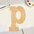 Unfinished Lowercase Letter P Wood Cutout - Unfinished Baltic Birch Craft Shape