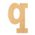 Lowercase Letter Q Wood Cutout for Crafts, Unfinished Baltic Birch Craft Shape