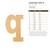 Lowercase Letter Q Wood Cutout for Crafts, Unfinished Baltic Birch Craft Shape